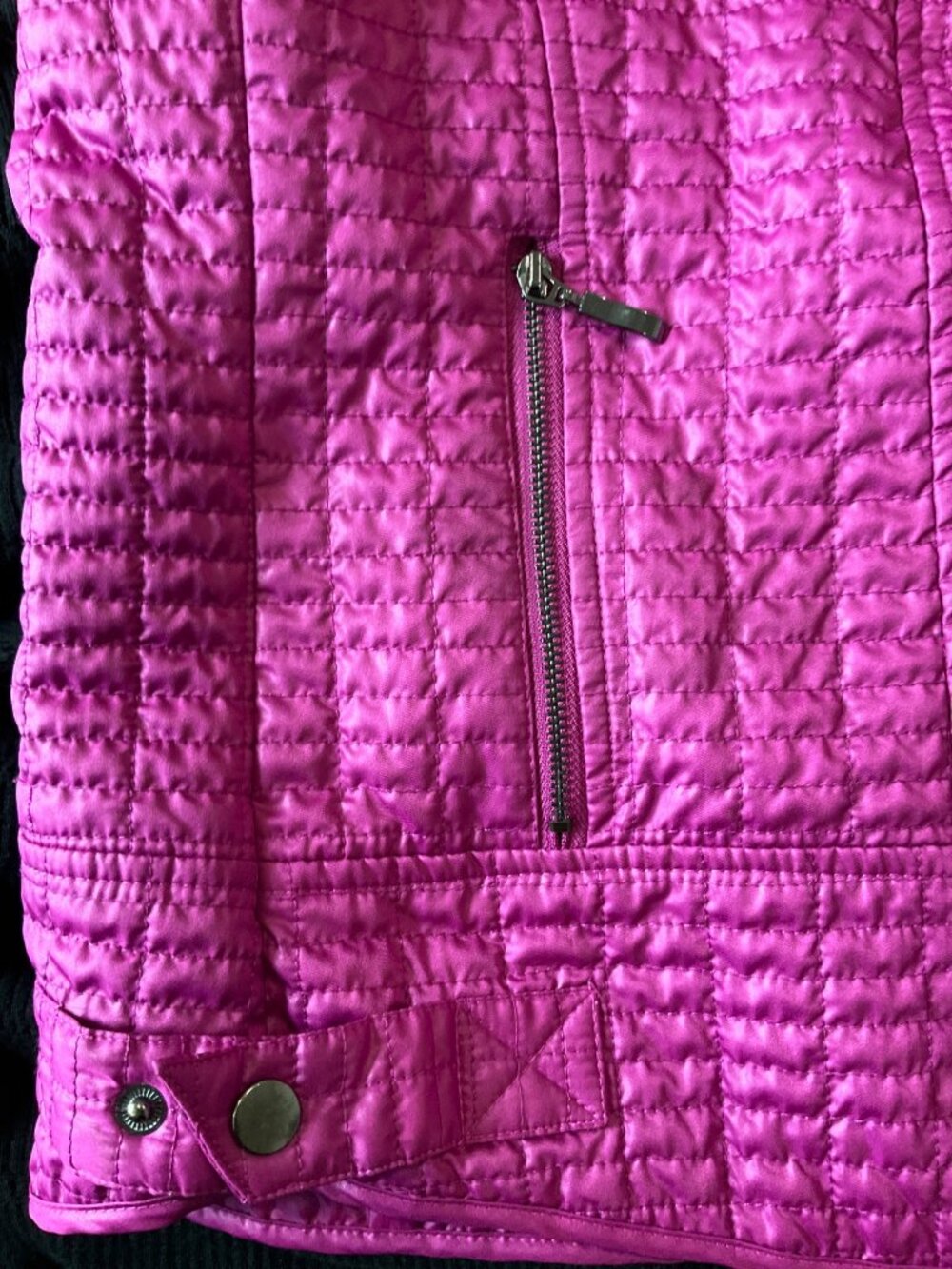 Chico's Pink Quilted Zip-Up Vest size 1 Medium Women's Golf Beach Fun - Picture 5 of 7